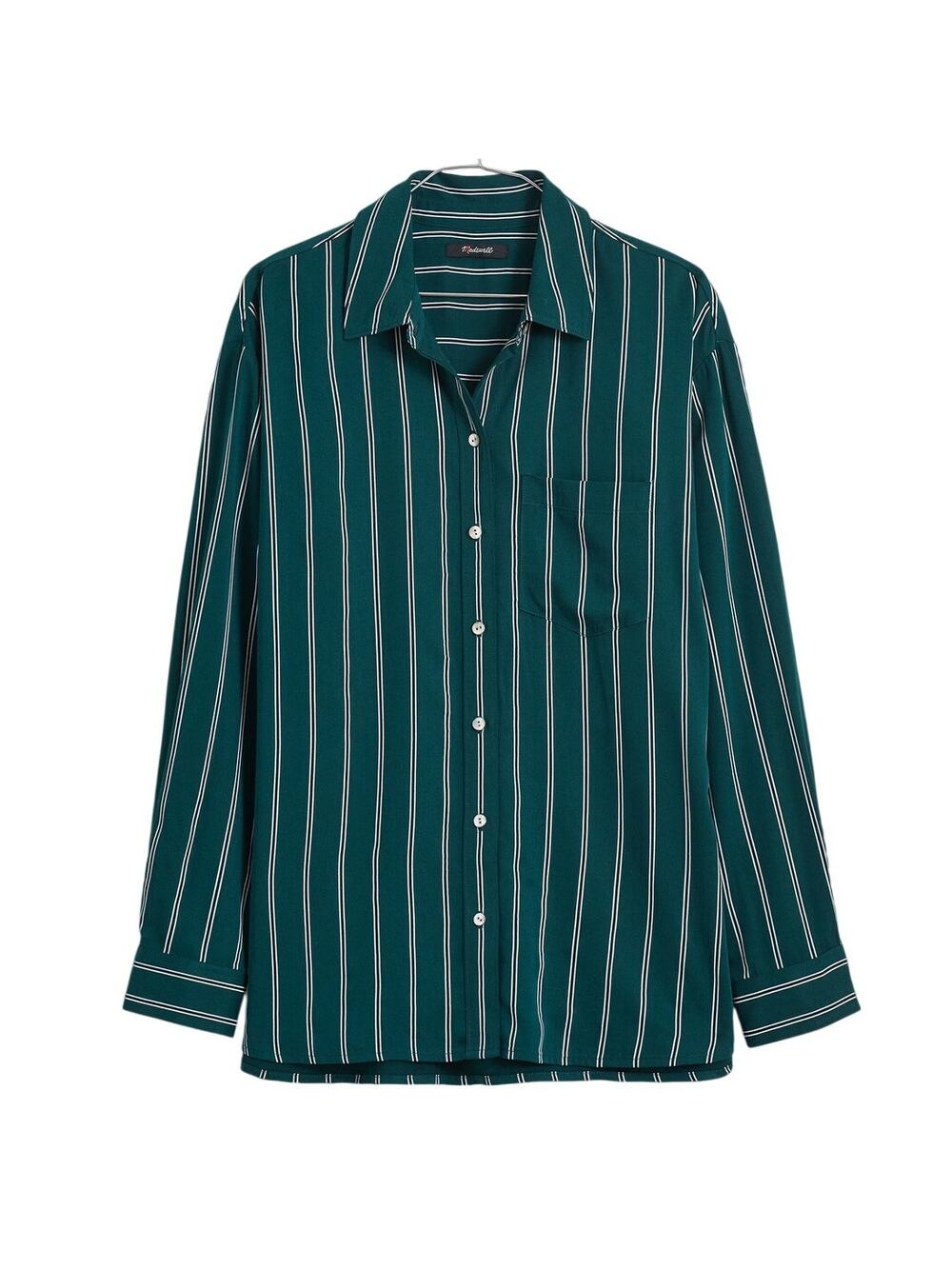 Madewell Striped Green Louis Shirt Size S